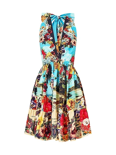 Bathing Bombshell Cotton Halter Minidress