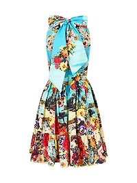 Bathing Bombshell Cotton Halter Minidress