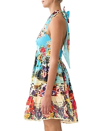 Bathing Bombshell Cotton Halter Minidress