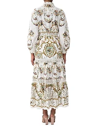 Floral Tiered Long Shirtdress
