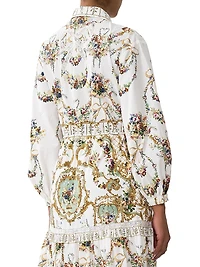 Floral Tiered Long Shirtdress