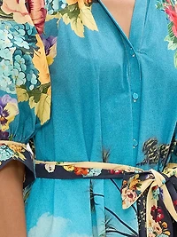 Bathing Bombshell Printed Cotton Maxi Dress