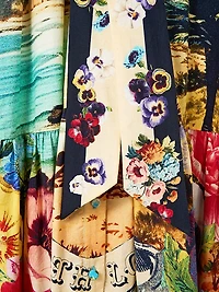 Bathing Bombshell Printed Cotton Maxi Dress