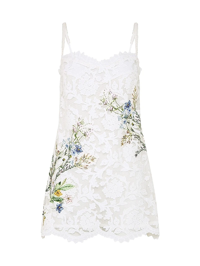 Dressing Room Drama Minimal Floral Cotton-Blend Shift Dress