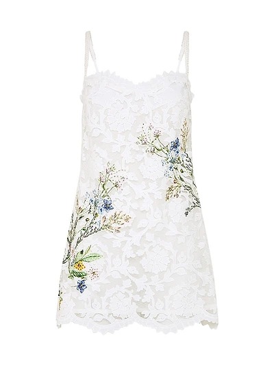 Dressing Room Drama Minimal Floral Cotton-Blend Shift Dress