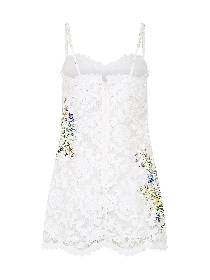Dressing Room Drama Minimal Floral Cotton-Blend Shift Dress