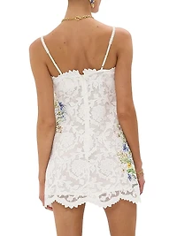 Dressing Room Drama Minimal Floral Cotton-Blend Shift Dress
