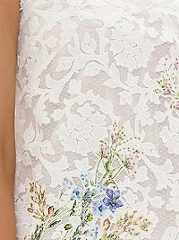 Dressing Room Drama Minimal Floral Cotton-Blend Shift Dress