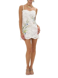 Dressing Room Drama Minimal Floral Cotton-Blend Shift Dress