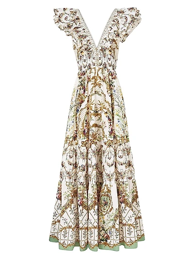 Floral Ruffle Maxi Dress