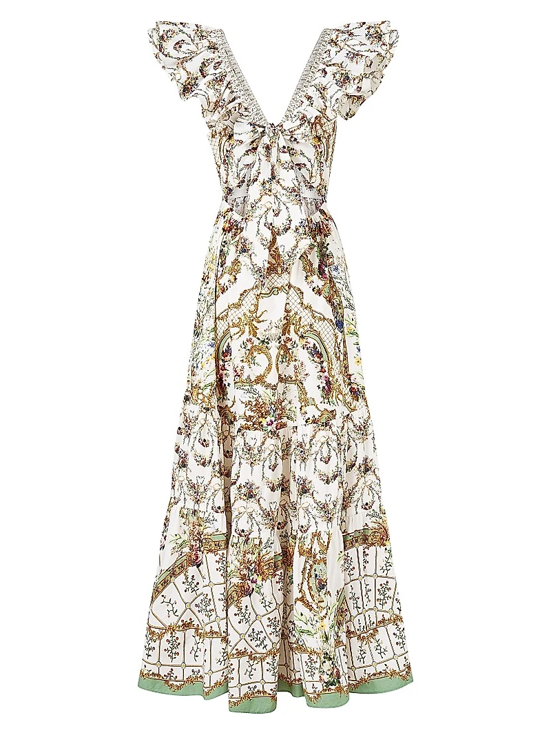 Floral Ruffle Maxi Dress