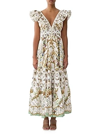 Floral Ruffle Maxi Dress