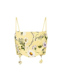 Daisy Chains Corset Linen Crop Top