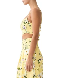 Daisy Chains Corset Linen Crop Top