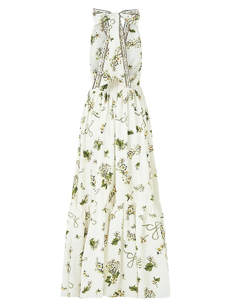 Botanical Utopia Printed Cotton Maxi Dress
