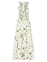 Botanical Utopia Printed Cotton Maxi Dress