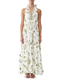 Botanical Utopia Printed Cotton Maxi Dress