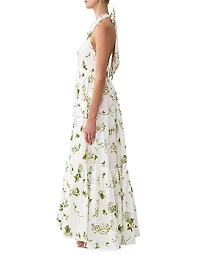 Botanical Utopia Printed Cotton Maxi Dress
