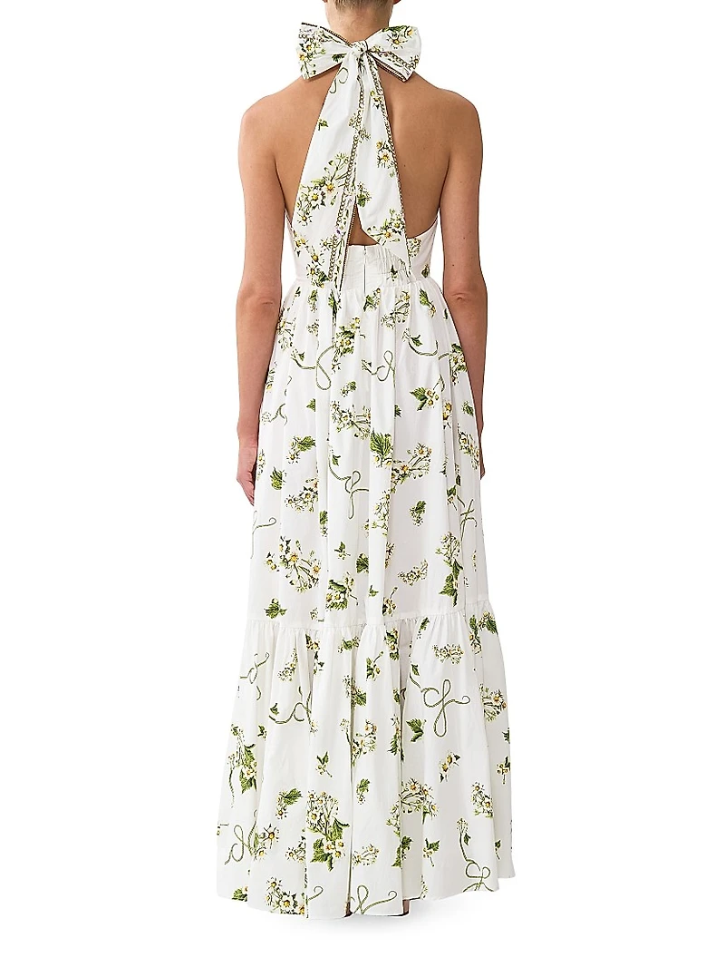 Botanical Utopia Printed Cotton Maxi Dress