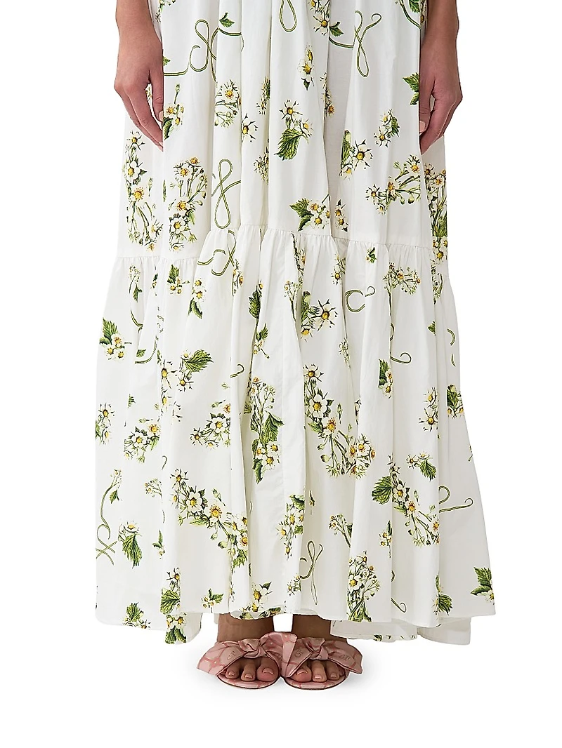 Botanical Utopia Printed Cotton Maxi Dress