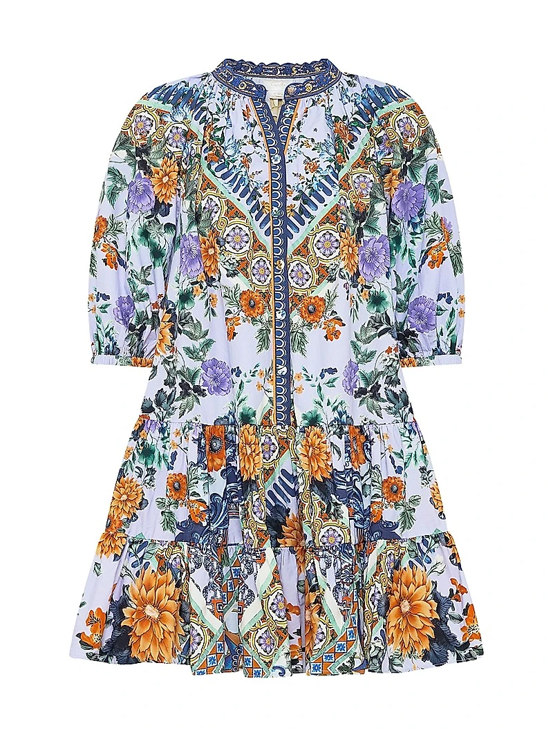 Luscious Lisbon Floral Cotton Minidress