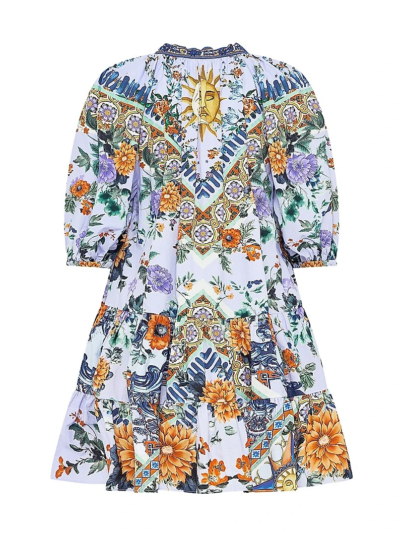 Luscious Lisbon Floral Cotton Minidress