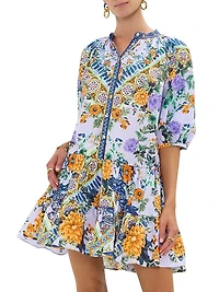Luscious Lisbon Floral Cotton Minidress