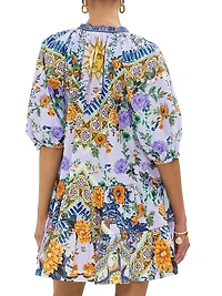 Luscious Lisbon Floral Cotton Minidress
