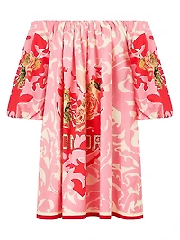 Pink Porto Printed Cotton Minidress