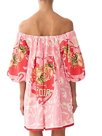 Pink Porto Printed Cotton Minidress