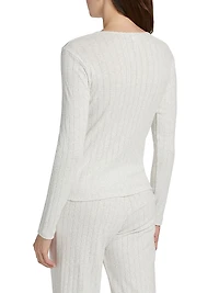 Pointelle Slim-Fit Long-Sleeve T-Shirt