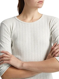 Pointelle Slim-Fit Long-Sleeve T-Shirt