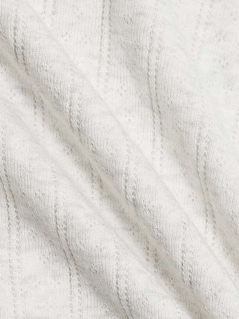 Pointelle Slim-Fit Long-Sleeve T-Shirt