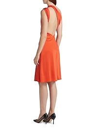 Liquid Jersey One-Shoulder Cocktail Dress