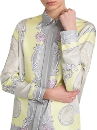 Medusa Cameo Foulard Silk Twill Shirt