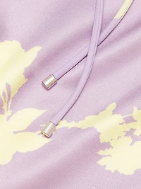 Wild Roses Silk Midi-Skirt