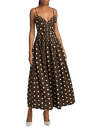 Mireille Polka Dot Fit & Flare Cocktail Dress