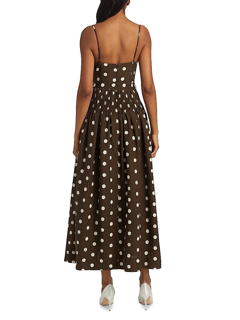 Mireille Polka Dot Fit & Flare Cocktail Dress