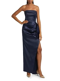Erelyn Satin Strapless Gown