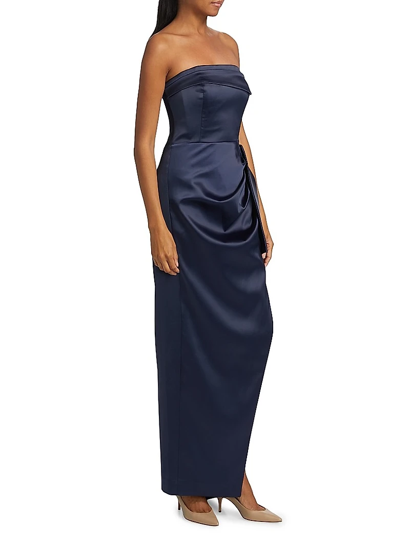 Erelyn Satin Strapless Gown