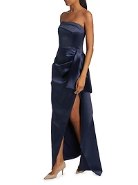 Erelyn Satin Strapless Gown