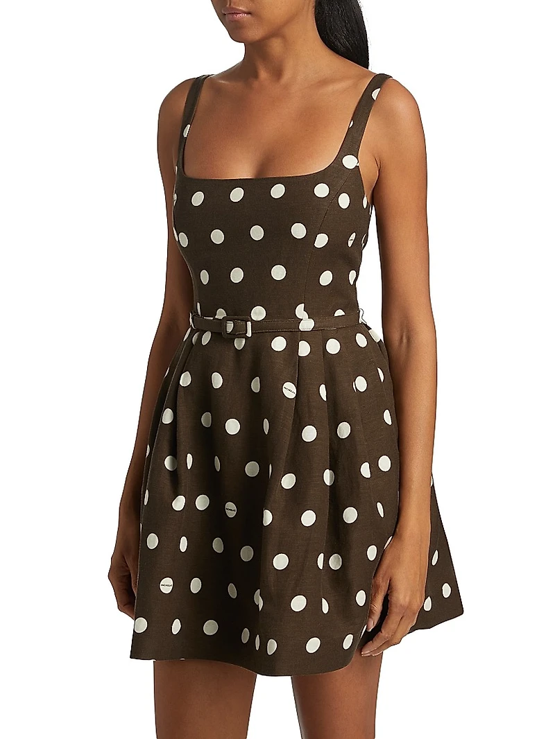 Demetra Polka Dot Fit & Flare Minidress