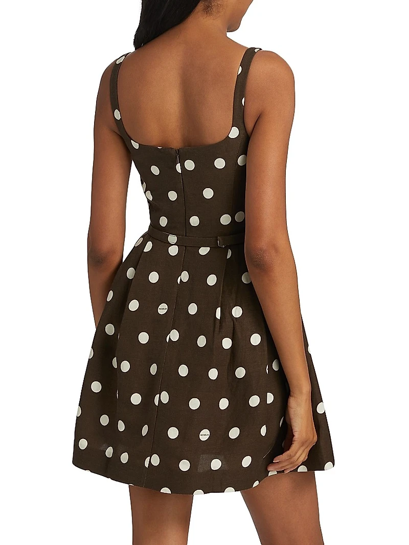 Demetra Polka Dot Fit & Flare Minidress