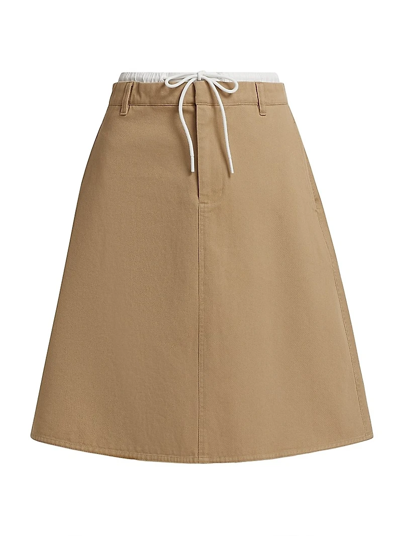 Mid-Rise Double Waistband Skirt