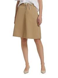 Mid-Rise Double Waistband Skirt