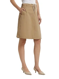 Mid-Rise Double Waistband Skirt