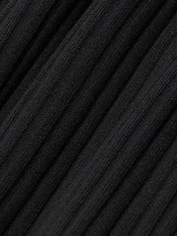 Rib-Knit Polo Minidress