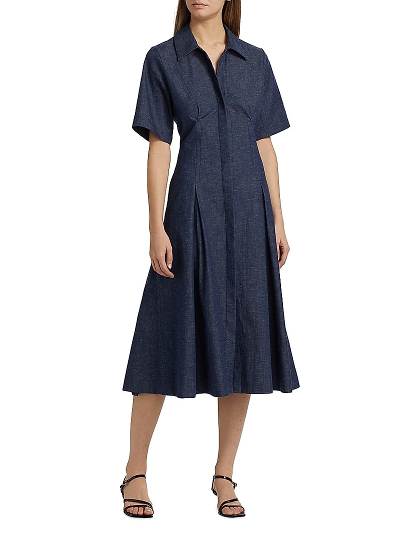 Denim Midi-Shirtdress