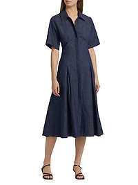 Denim Midi-Shirtdress