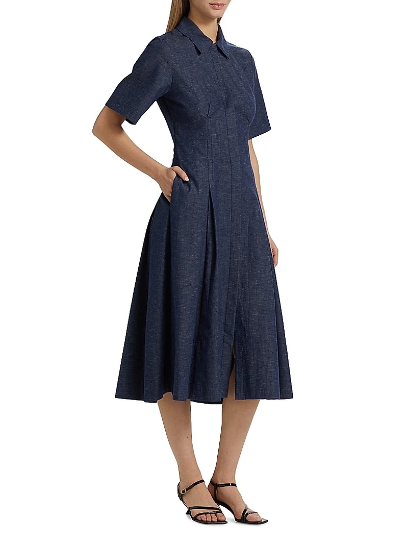 Denim Midi-Shirtdress